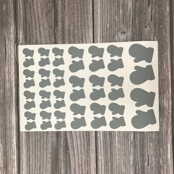 Stickerbogen - Handschuhe - 46 Stück
