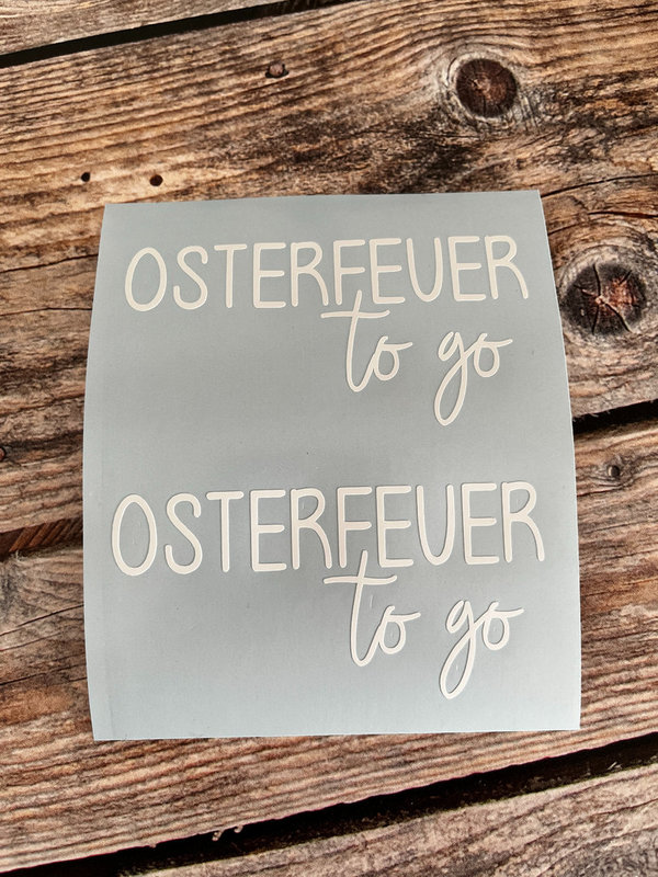 Aufkleber - Osterfeuer to go - 2er Set